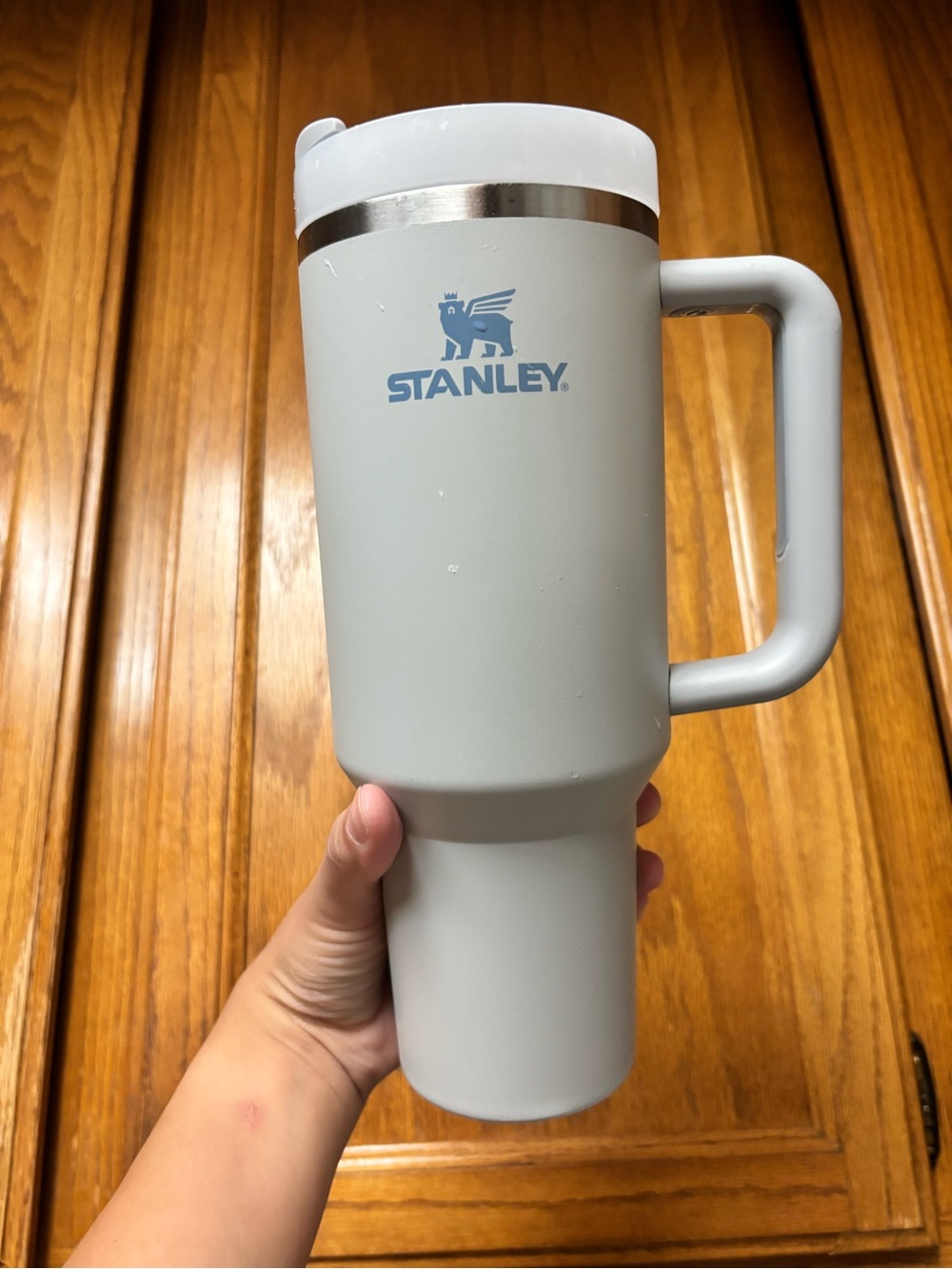 Stanley Light Blue Insulated Travel Mug with Handle